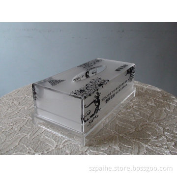 Lucite Glass Tissue Box